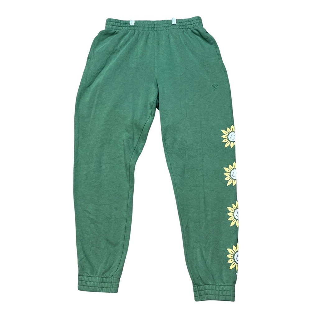 PINK‎ Victoria's Secret Sweatpants Womens Medium Green Elastic Waistband Jogger